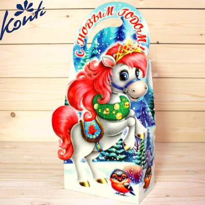 Сладкий новогодний подарок от Конти в картонной упаковке